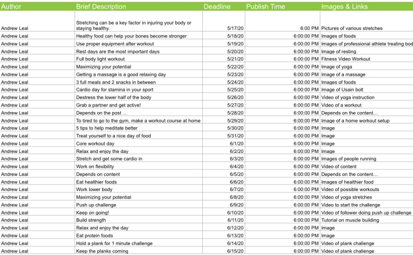 Calendar for the next&nbsp;month